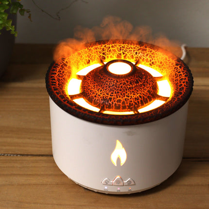 Medium Volcano Effect Aroma Diffuser 360ml – 3D Flame Humidifier with Remote