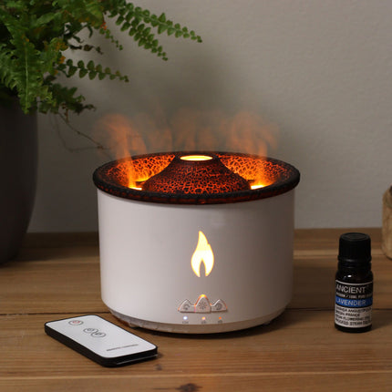 Medium Volcano Effect Aroma Diffuser 360ml – 3D Flame Humidifier with Remote