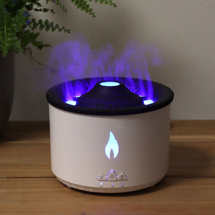 Medium Volcano Effect Aroma Diffuser 360ml – 3D Flame Humidifier with Remote
