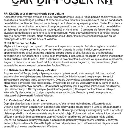 Aromatherapie-diffuser voor in de auto – Essentiële olie-diffuser voor in het auto-ventilatiekanaal