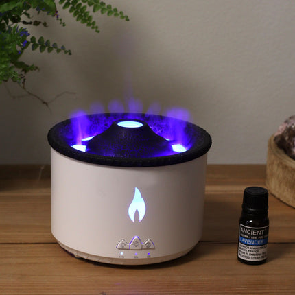 Medium Volcano Effect Aroma Diffuser 360ml – 3D Flame Humidifier with Remote