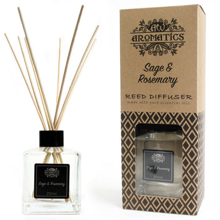 200ml Sage & Rosemary Essential Oil Reed Diffuser – Natural Long-Lasting Home Fragrance