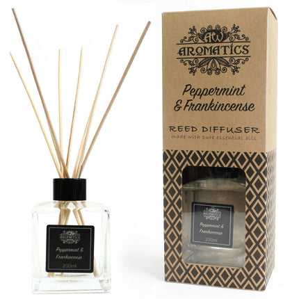 200ml Peppermint & Frankincense Essential Oil Reed Diffuser | Fresh & Grounding Home Fragrance