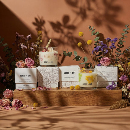 Agnes + Cat Botanical Soy Wax Candle – Windermere | Natural Soy Candle with Dried Botanicals