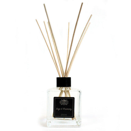 200ml Sage & Rosemary Essential Oil Reed Diffuser – Natural Long-Lasting Home Fragrance
