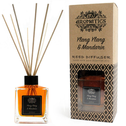 200ml Ylang Ylang & Mandarin Essential Oil Reed Diffuser | Long-Lasting Natural Home Fragrance
