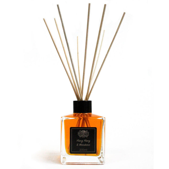 200ml Ylang Ylang & Mandarin Essential Oil Reed Diffuser | Long-Lasting Natural Home Fragrance