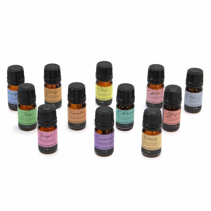 Autumn Essential Oil Gift Set – 12 Pure Aromatherapy Oils (5ml) with Dropper