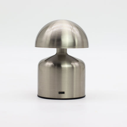 Touch tafellamp paddenstoel zilver – USB-C oplaadbare LED-lamp