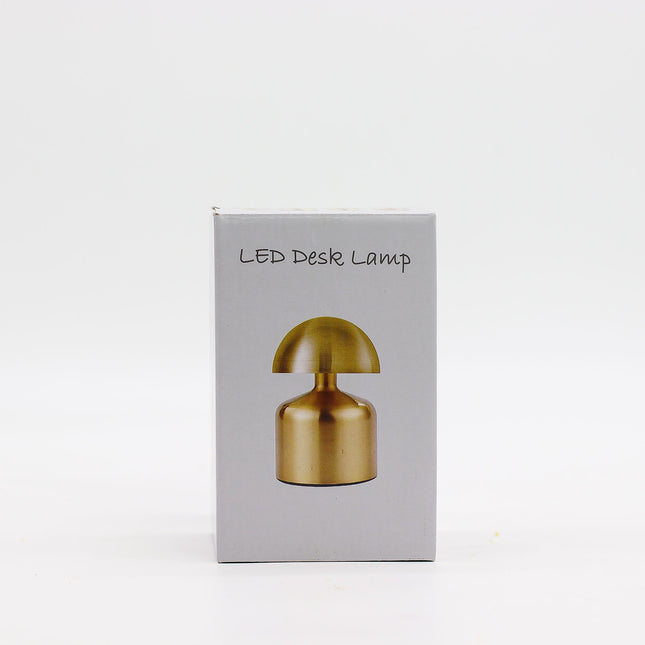 Touch Table Lamp Mushroom Silver – USB-C Rechargeable LED Lamp