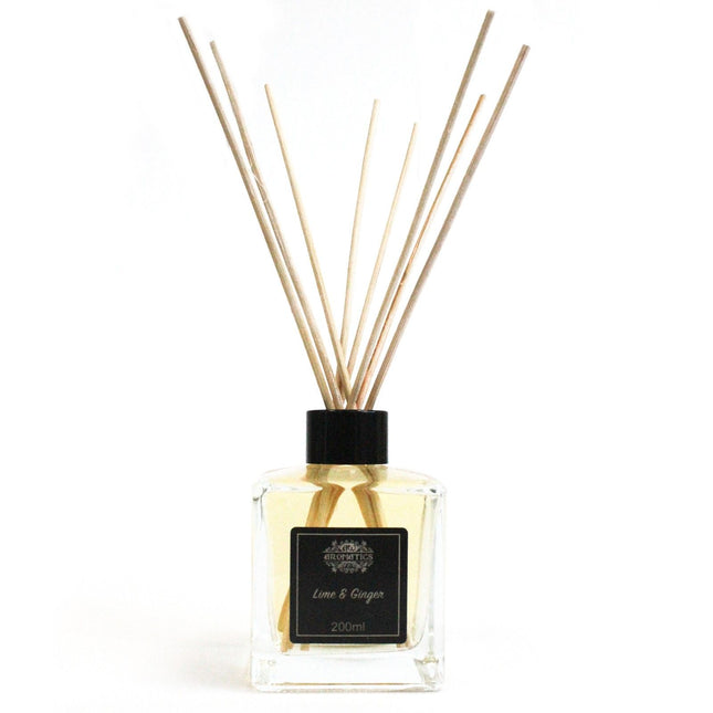 200ml Lime & Ginger Essential Oil Reed Diffuser | Fresh & Energizing Home Fragrance