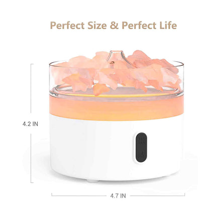 Himalayan Salt Aroma Diffuser – Flame Effect Night Light USB-C (Salt Included)