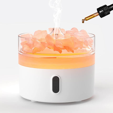 Himalayan Salt Aroma Diffuser – Flame Effect Night Light USB-C (Salt Included)