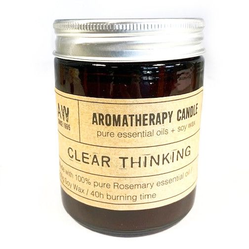 Aromatherapy Soy Candle 200g – Clear Thinking | 100% Pure Rosemary Oil