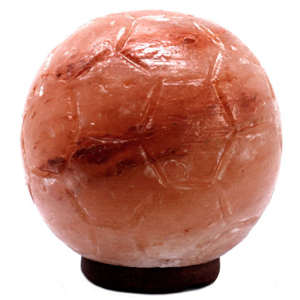 Himalaya zoutlamp in voetbalvorm – Tafellamp van natuurlijk kristal