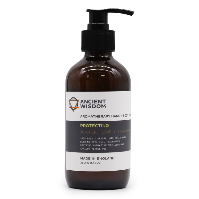 Juniper, Lime & Spearmint Hand & Body Wash 250ml | Refreshing Aromatherapy Cleanser