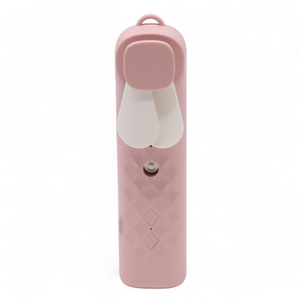 Pink Nano Mist Face Fan & Spray – USB Rechargeable Portable Cooling Hydrator