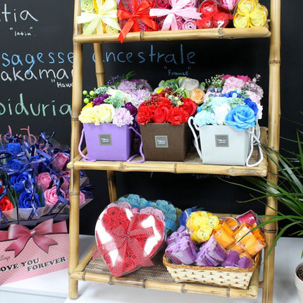 Zeepbloemenboeket – Cadeauset voor in bad met lentebloemen