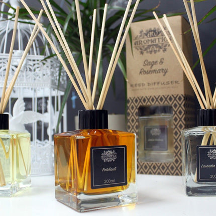 200ml Sage & Rosemary Essential Oil Reed Diffuser – Natural Long-Lasting Home Fragrance