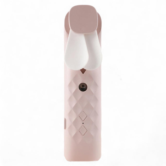 Pink Nano Mist Face Fan & Spray – USB Rechargeable Portable Cooling Hydrator