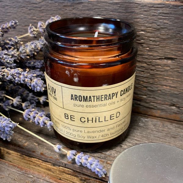 Aromatherapy Soy Candle 200g – Be Chilled | Lavender & Fennel Essential Oils
