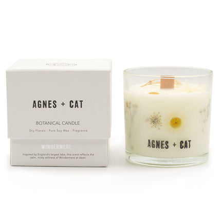 Agnes + Cat Botanical Soy Wax Candle – Windermere | Natural Soy Candle with Dried Botanicals